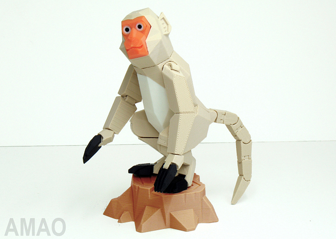 Formosan formose taiwan macaque singe chinese nouvel an chinois articulé imprimé en 3D cults STL gratuit 1.jpg